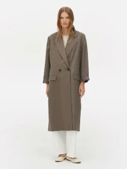 Abrigo Duster Con Doble Botonadura De The Edit
