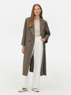 Abrigo Duster Con Doble Botonadura De The Edit