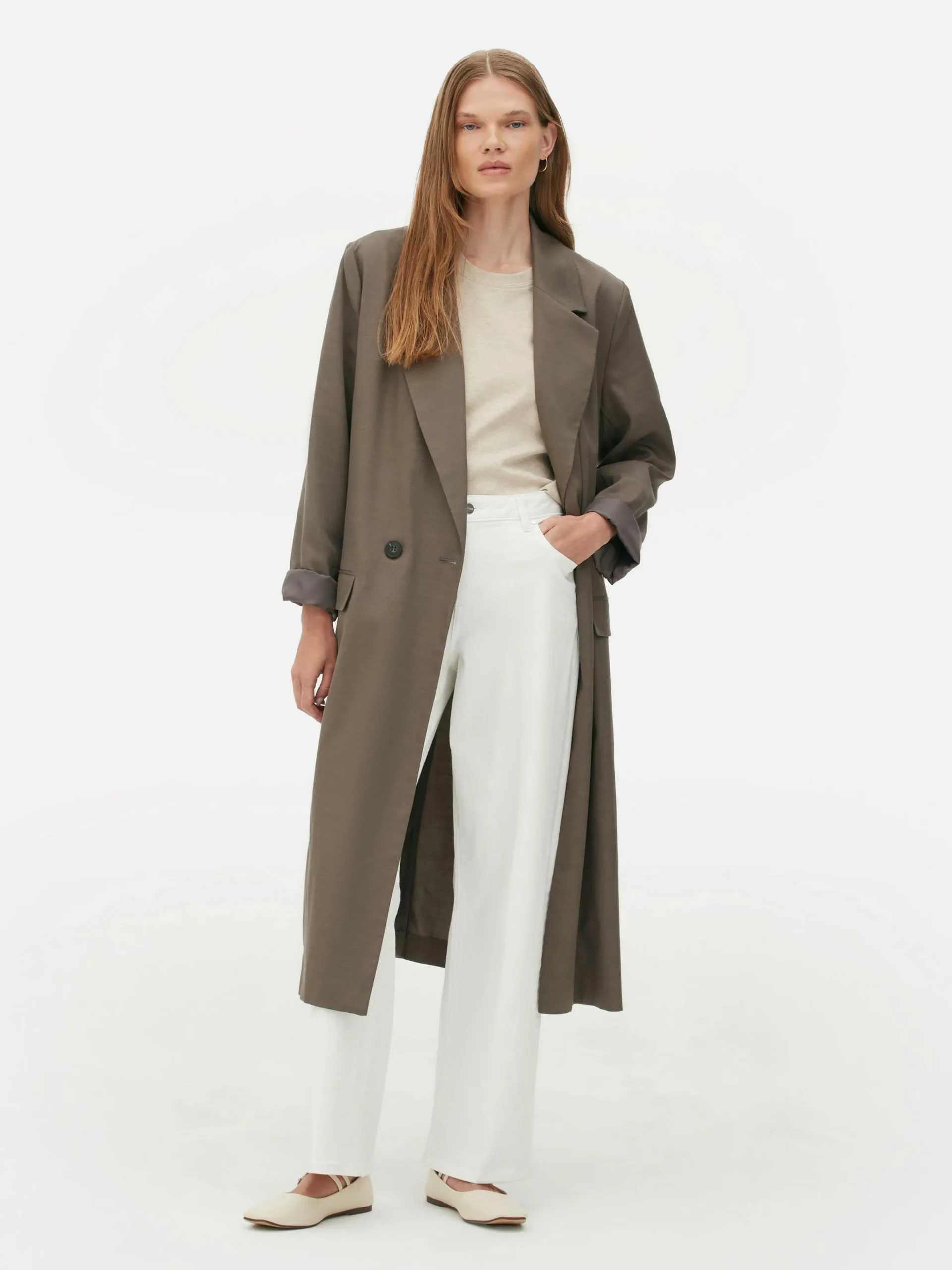 Abrigo Duster Con Doble Botonadura De The Edit