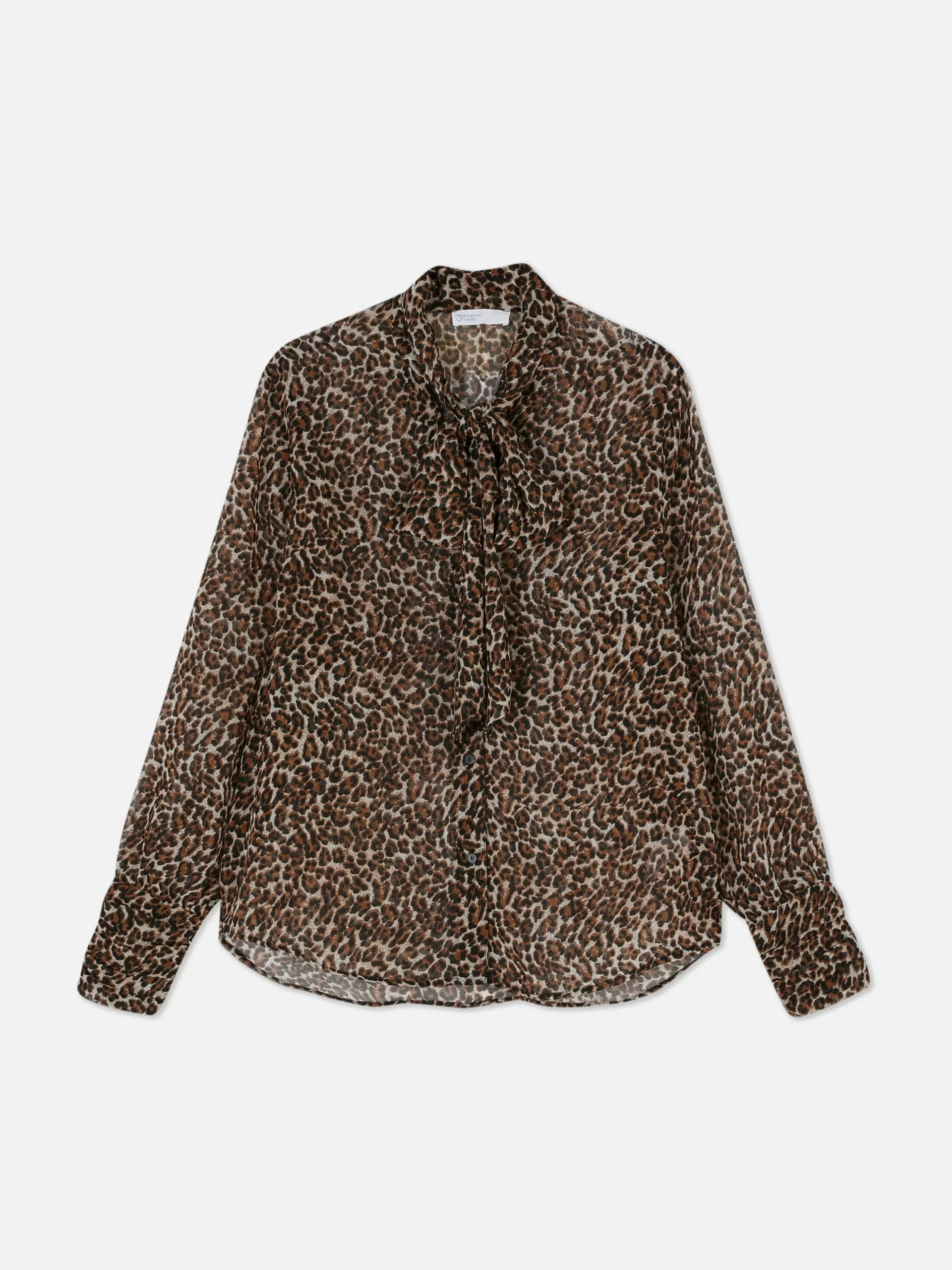 Blusa Con Botones Y Lazo En El Cuello