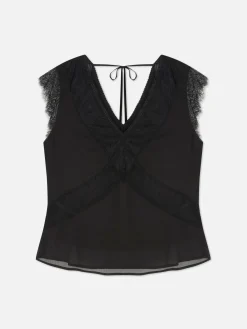 Blusa Con Encaje Beetlejuice X Colleen Atwood