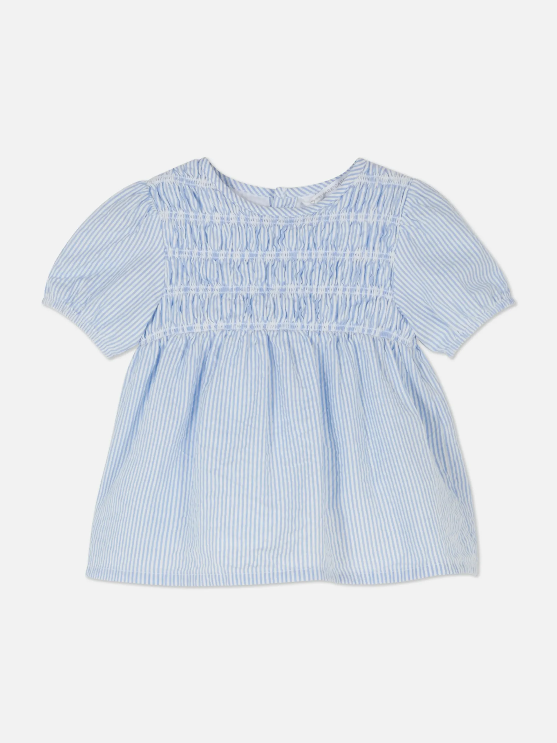 Blusa Con Vuelo Fruncida A Rayas