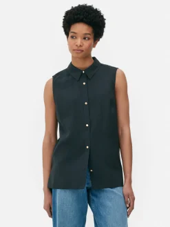 Blusa Sin Mangas Con Botones