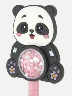 Bolígrafo De Panda Con Purpurina