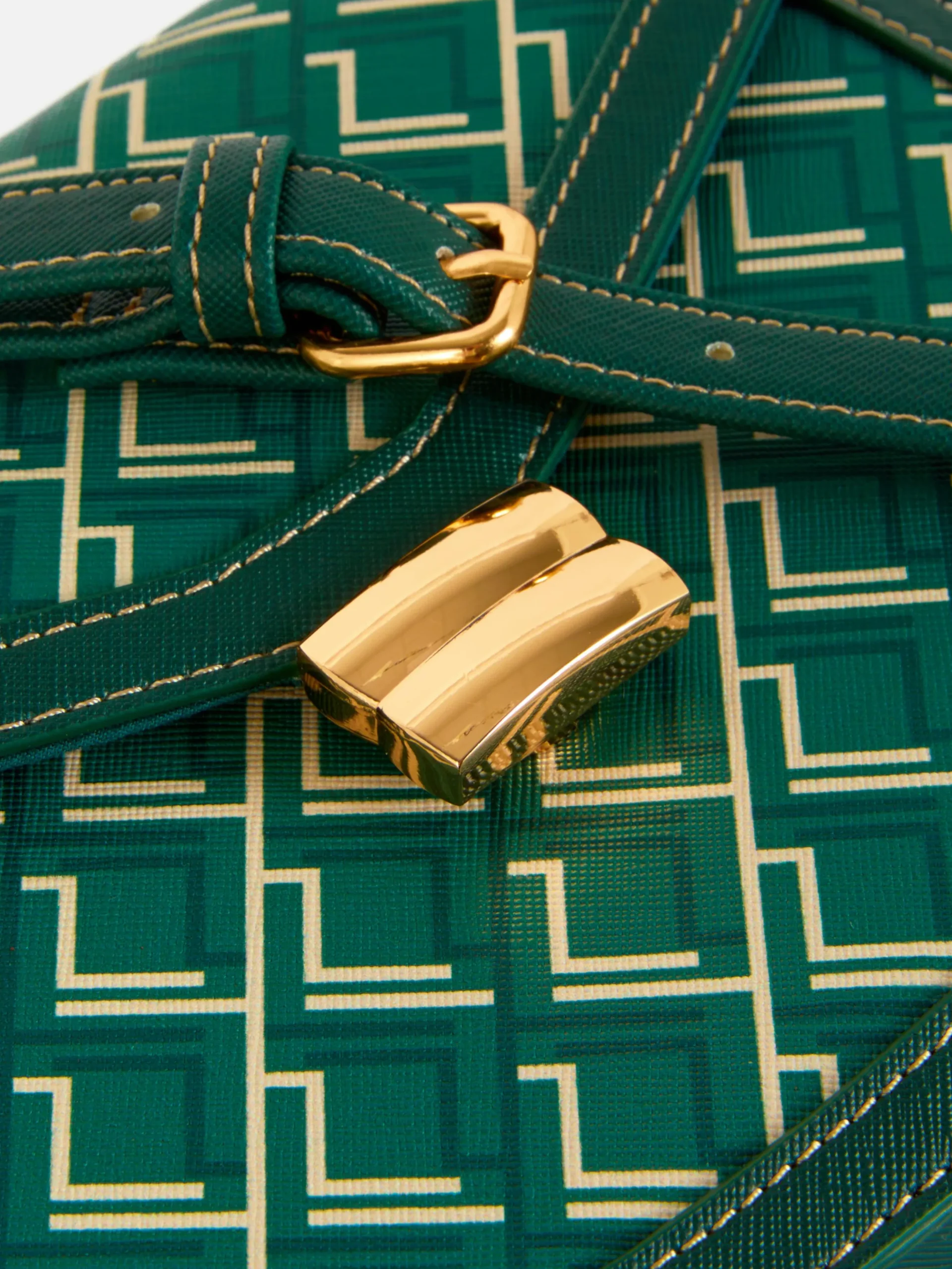 Bolso Saddle Con Monograma Gráfico