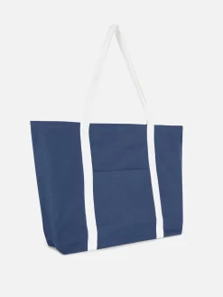 Bolso Shopper De Lona Extragrande
