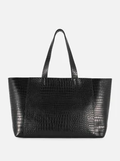 Bolso Shopper Extragrande En Piel Sintética
