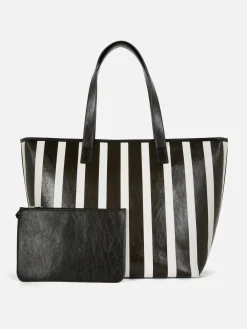 Bolso Tote A Rayas