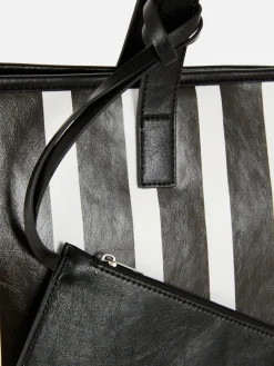 Bolso Tote A Rayas