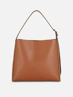Bolso Tote Tipo Bombonera De Piel Sintética