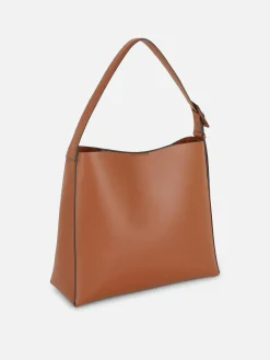 Bolso Tote Tipo Bombonera De Piel Sintética