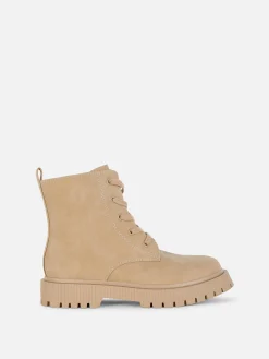 Botas De Antelina Con Cordones