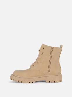Botas De Antelina Con Cordones
