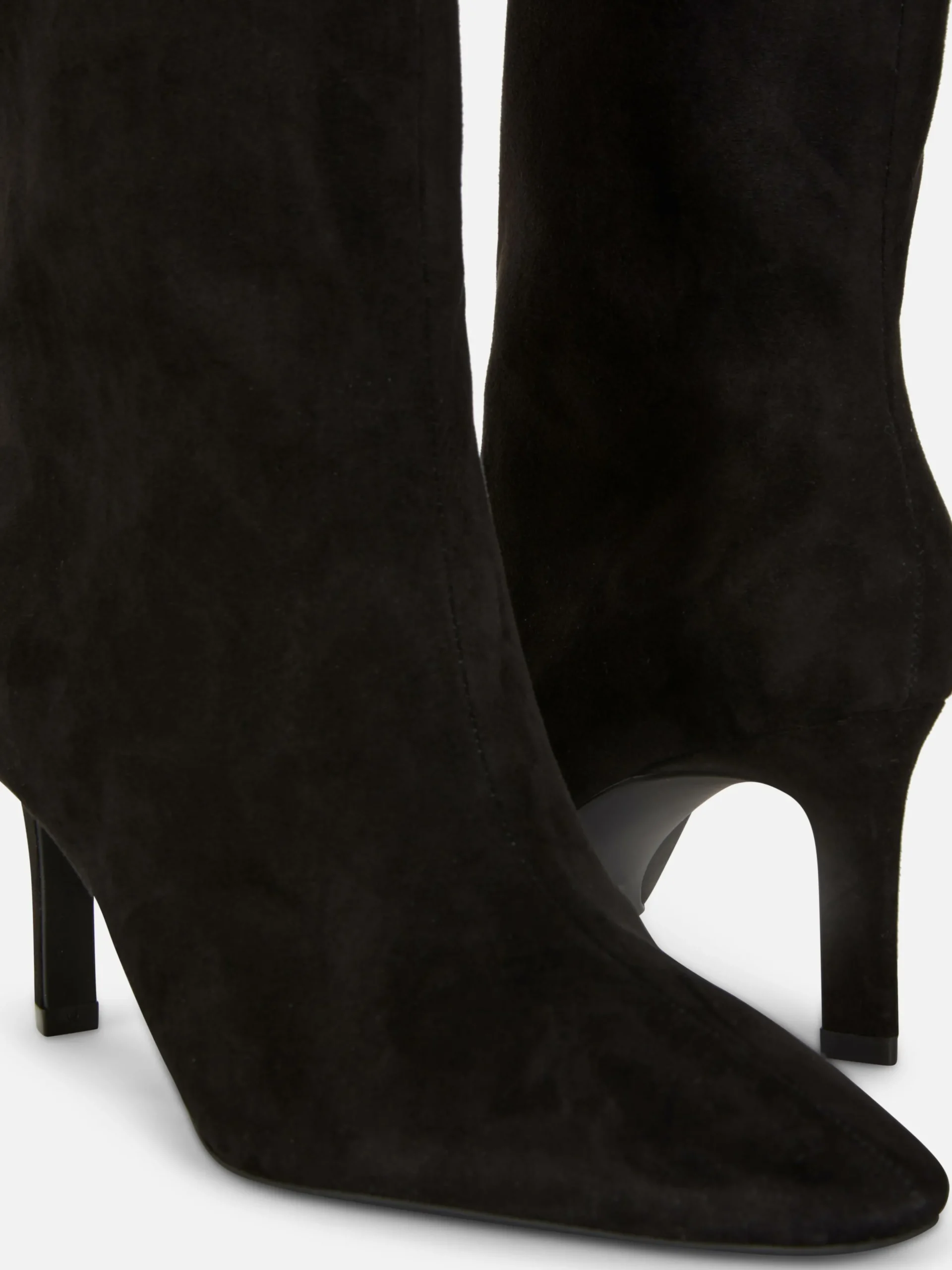 Botas De Antelina Con Tacón De Aguja