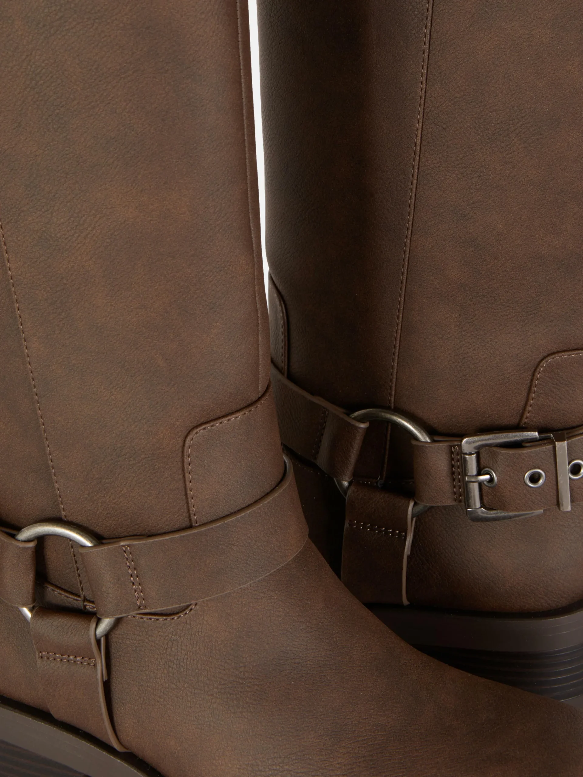 Botas De Motorista De Punta Cuadrada