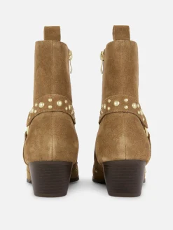 Botines De Antelina Con Tachuelas De Rita Ora