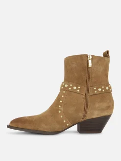 Botines De Antelina Con Tachuelas De Rita Ora
