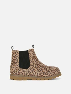 Botines De Leopardo Con Cremallera
