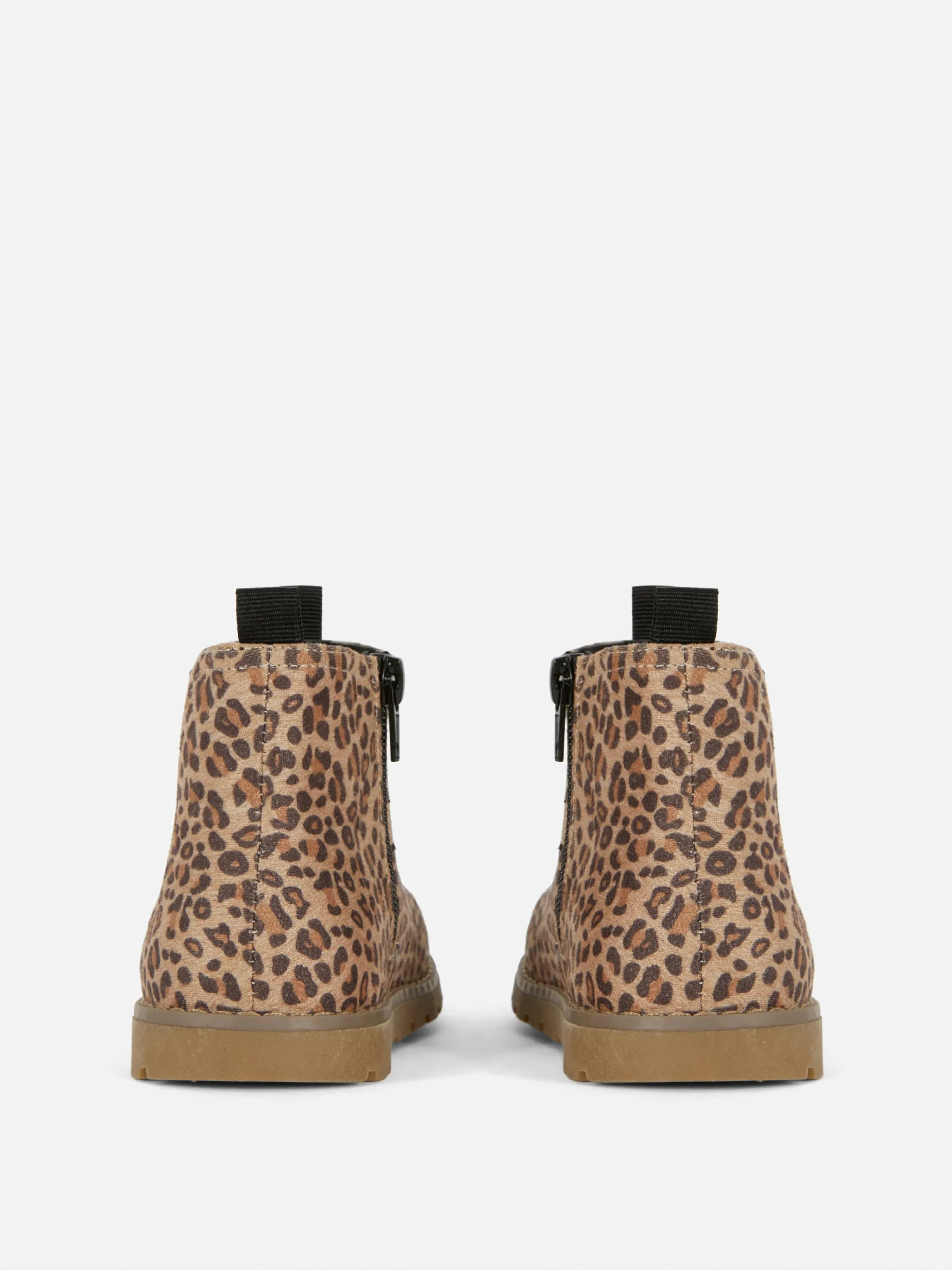 Botines De Leopardo Con Cremallera