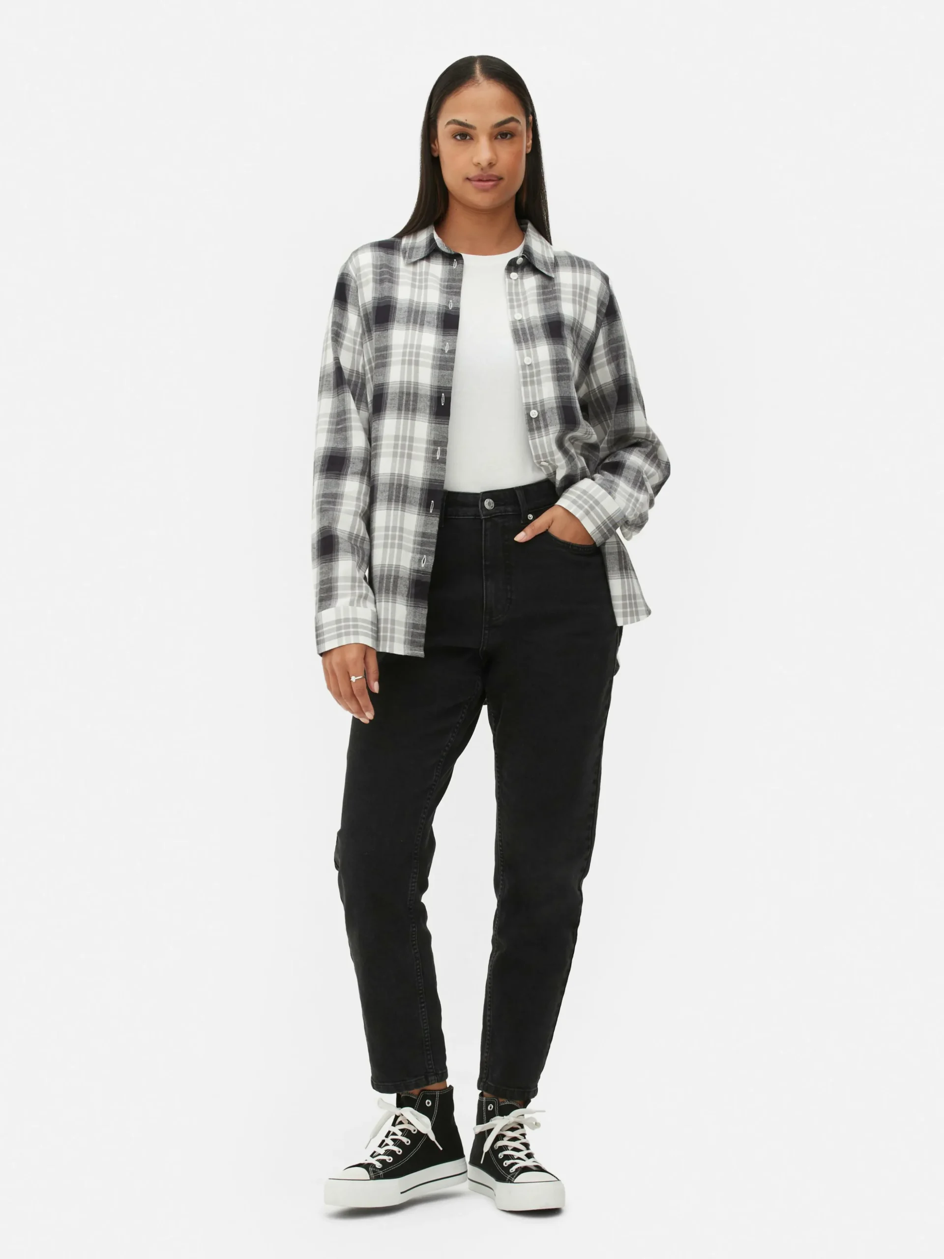 Camisa A Cuadros Con Botones