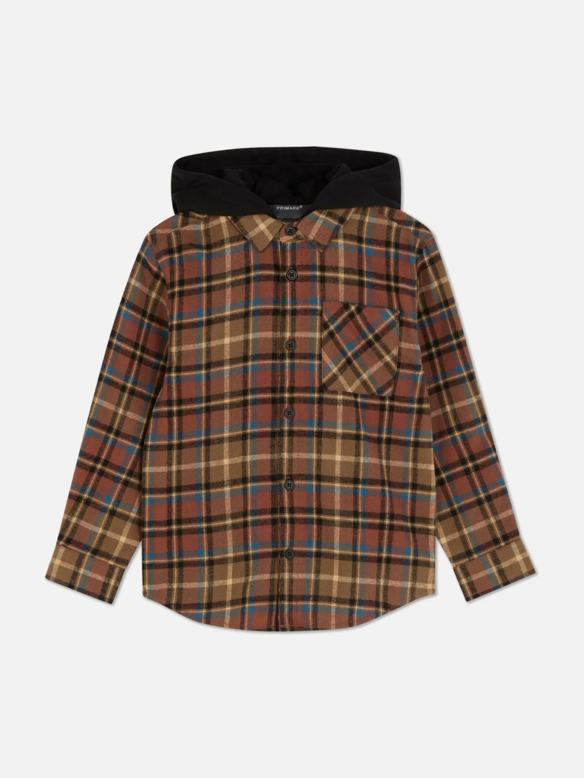 Camisa A Cuadros Con Capucha