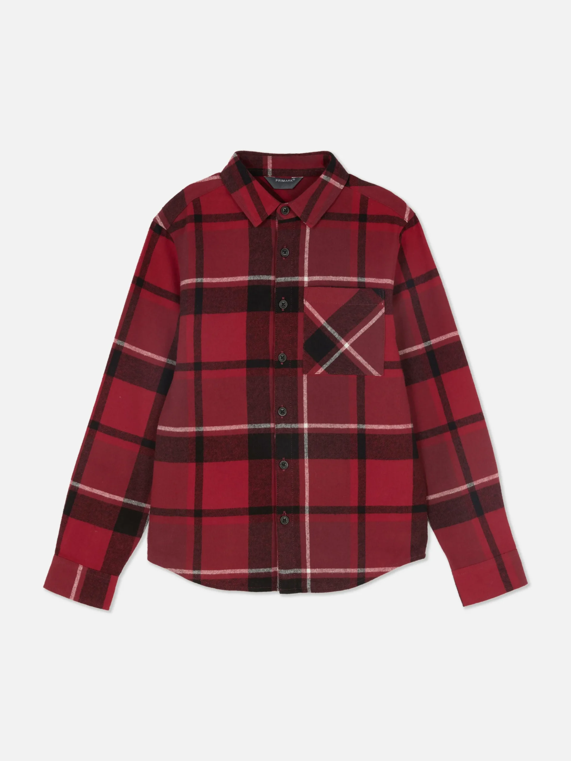 Camisa De Manga Larga A Cuadros Con Botones