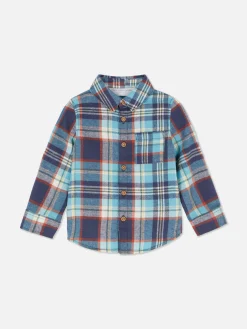 Camisa De Manga Larga A Cuadros