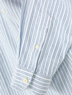 Camisa De Manga Larga De Jacquard A Rayas