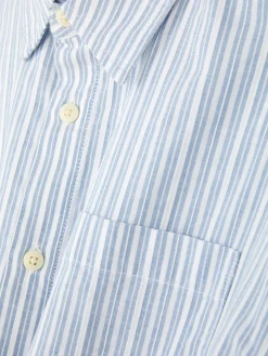 Camisa De Manga Larga De Jacquard A Rayas