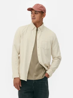 Camisa De Sarga De Algodón De Manga Larga