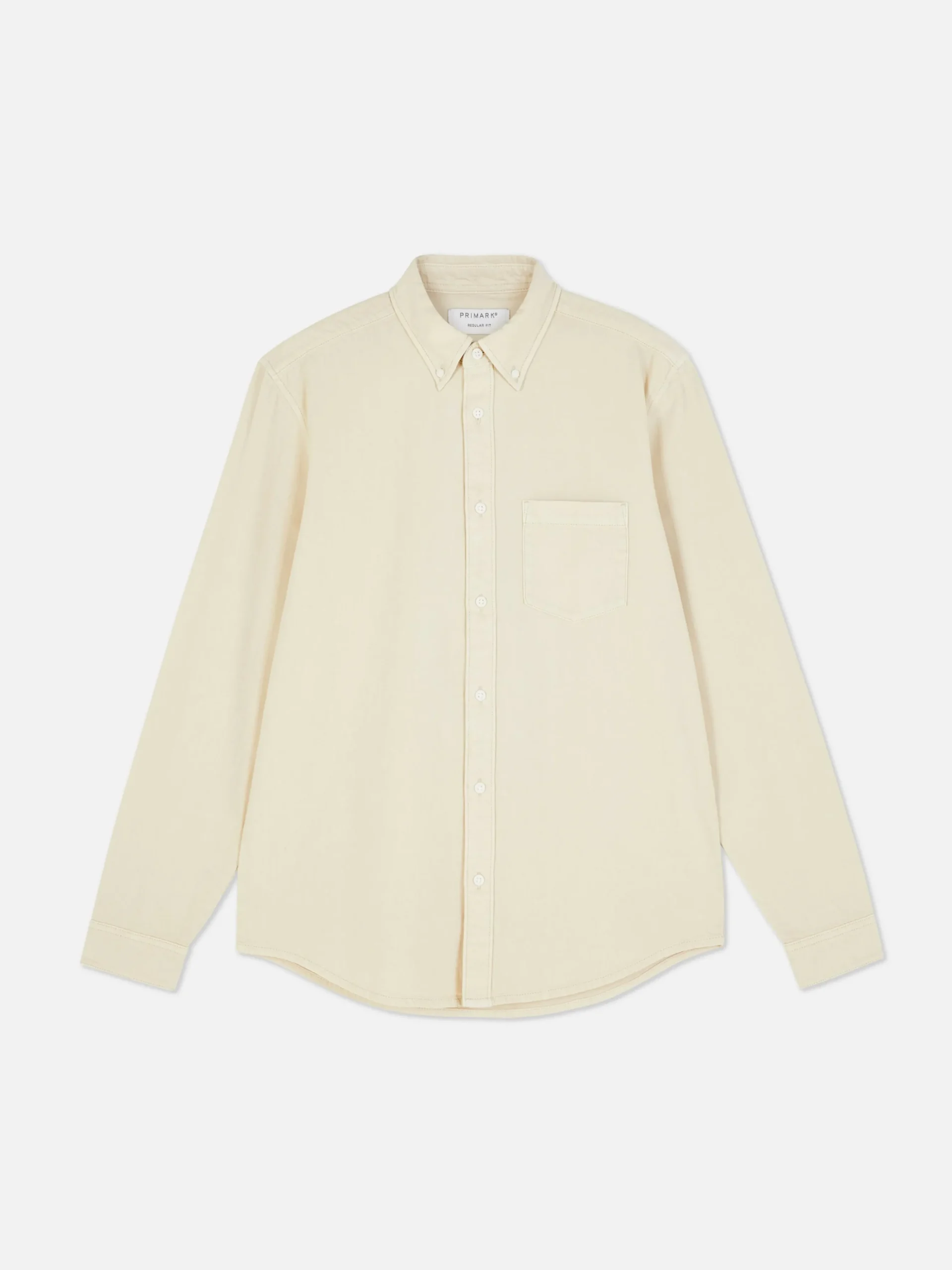 Camisa De Sarga De Algodón De Manga Larga