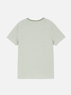 Camiseta A Rayas En Jacquard Para Niño Mayor