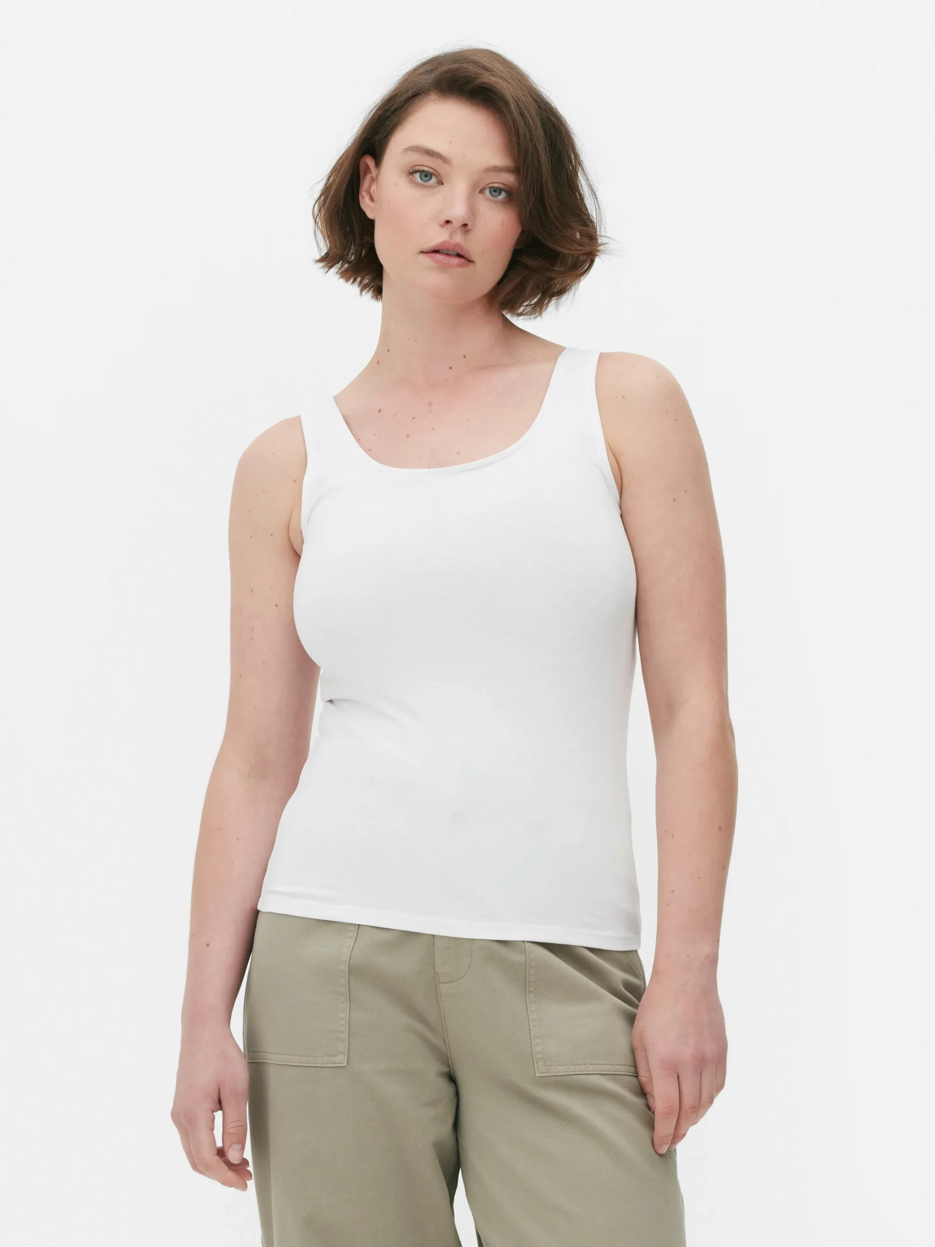 Camiseta Clásica Sin Mangas De Algodón