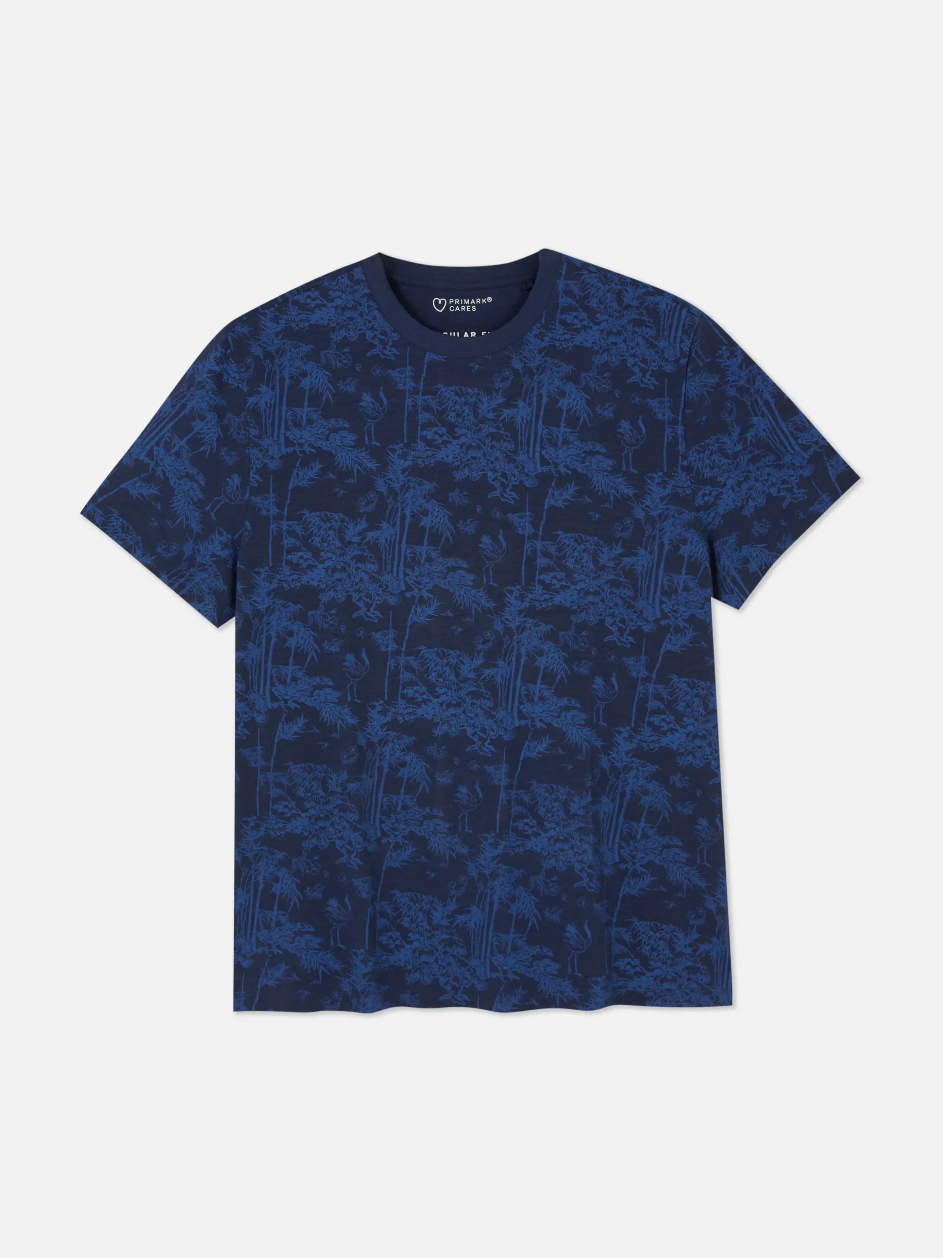 Camiseta Con Cuello Redondo Y árboles Japoneses