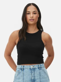 Camiseta Con Espalda De Nadadora Acanalada