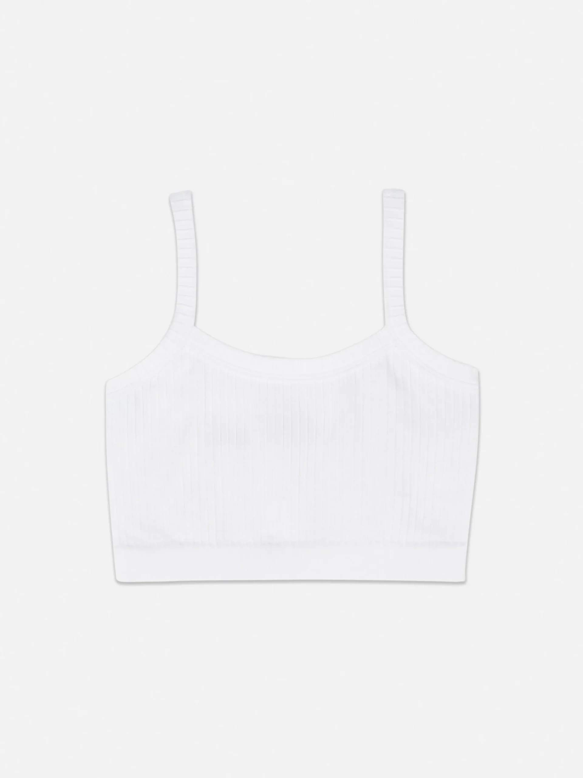 Camiseta Corta Acanalada Con Textura