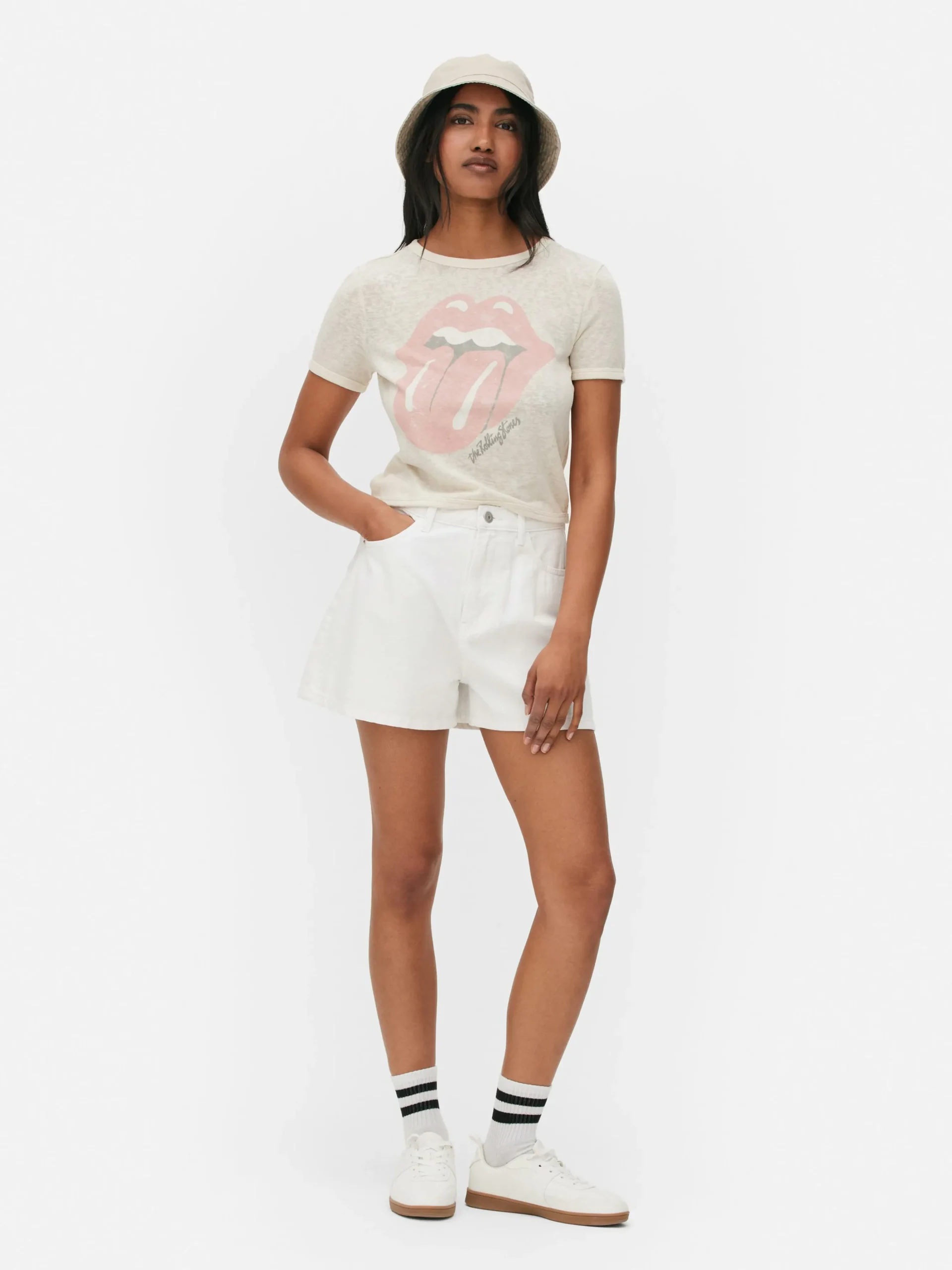 Camiseta Corta Con El Logotipo De Los Rolling Stones
