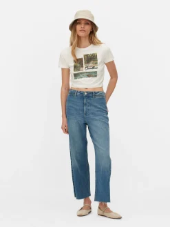 Camiseta Corta Con Estampado Gráfico De Claude Monet