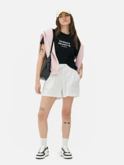 Camiseta De Algodón Con Estampado Gráfico
