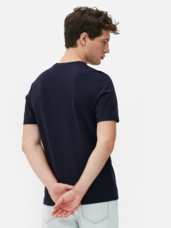 Camiseta De Cuello Redondo Estampada De Kem