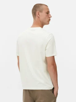 Camiseta De Cuello Redondo Y Corte Recto
