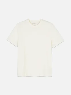 Camiseta De Cuello Redondo Y Corte Recto