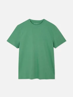 Camiseta De Cuello Redondo Y Corte Recto