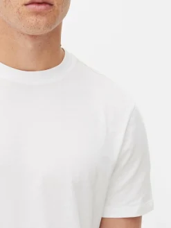 Camiseta De Cuello Redondo Y Corte Recto