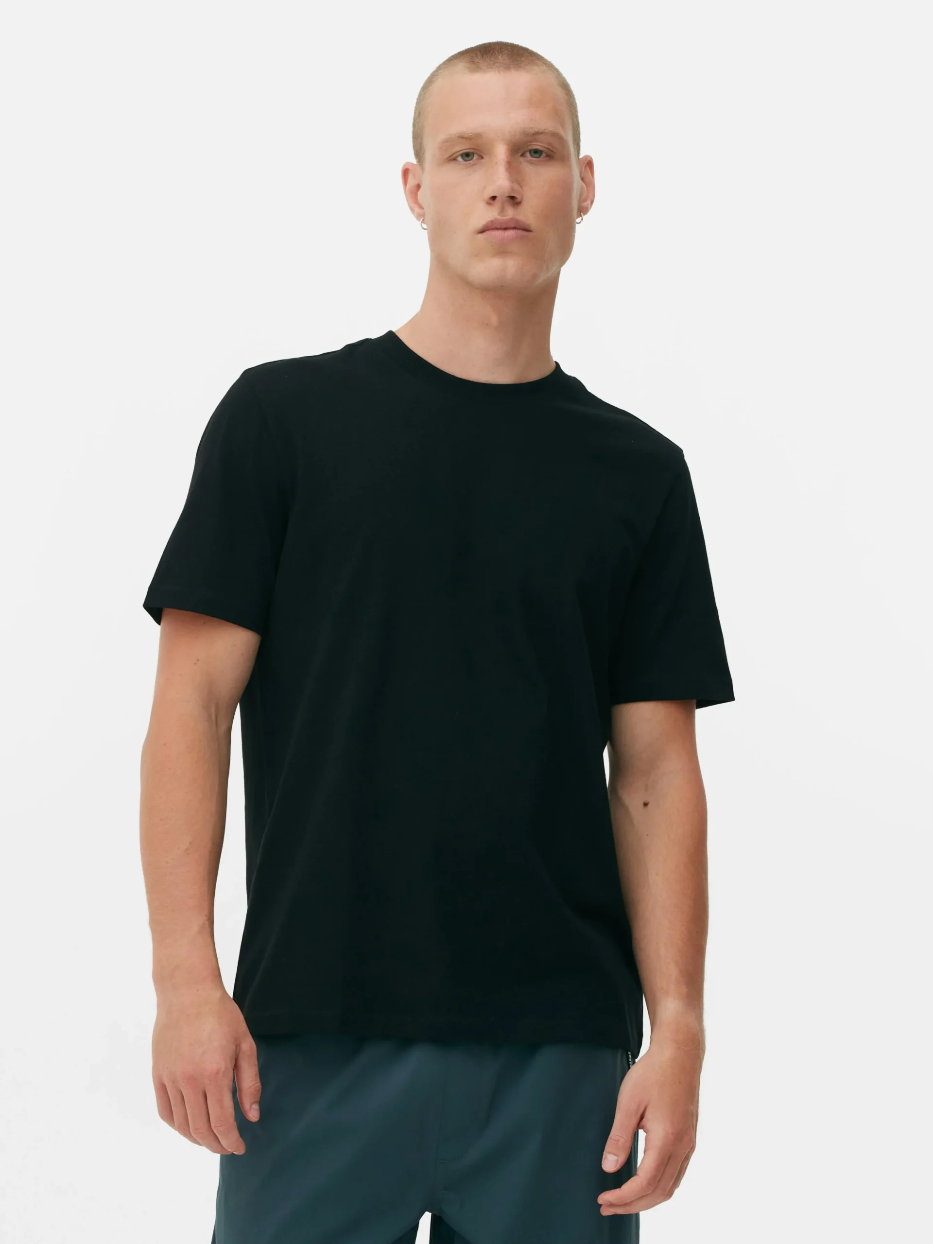 Camiseta De Cuello Redondo Y Corte Recto