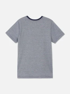 Camiseta De Manga Corta Con Raya Diplomática