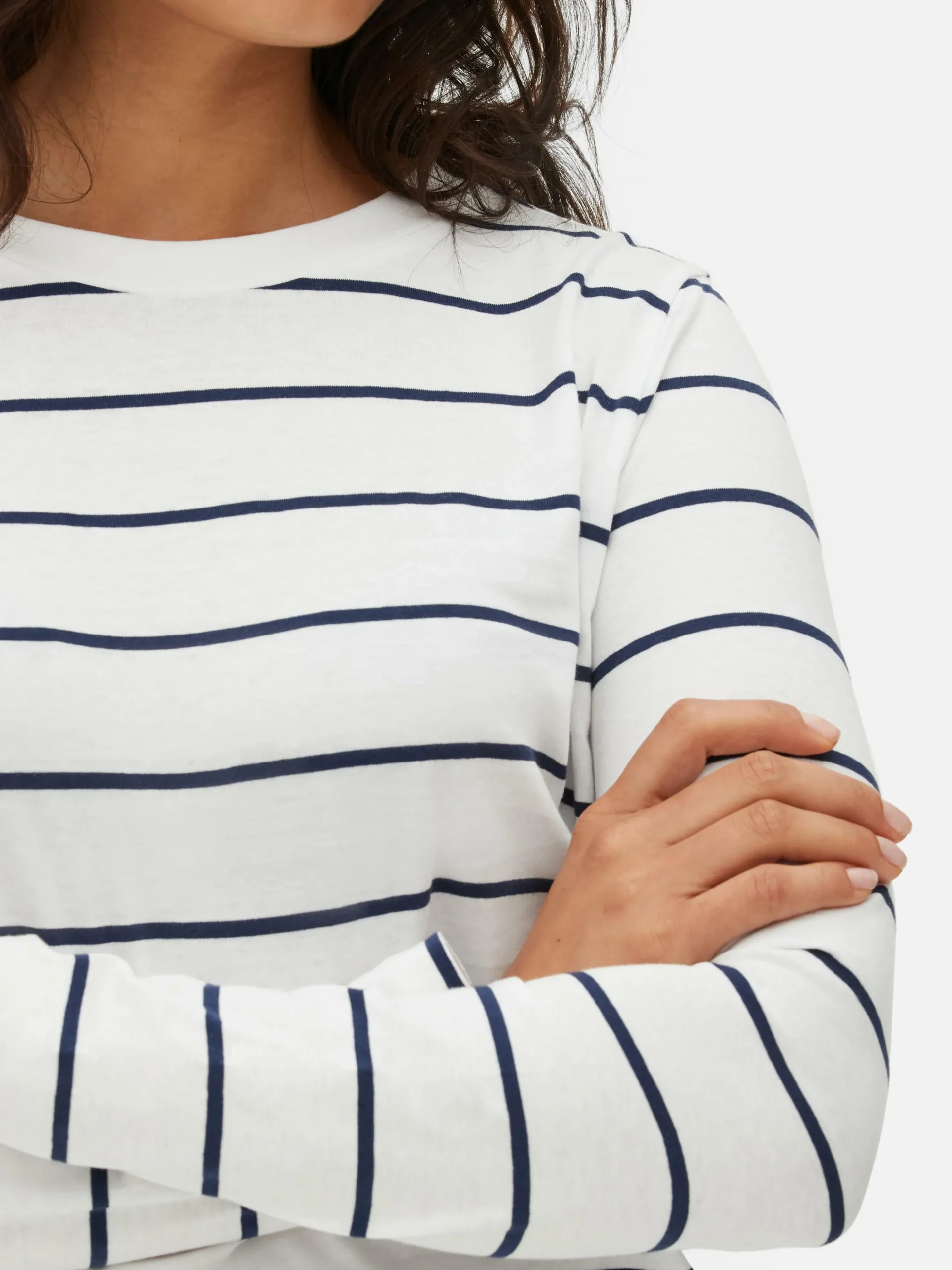 Camiseta De Manga Larga A Rayas