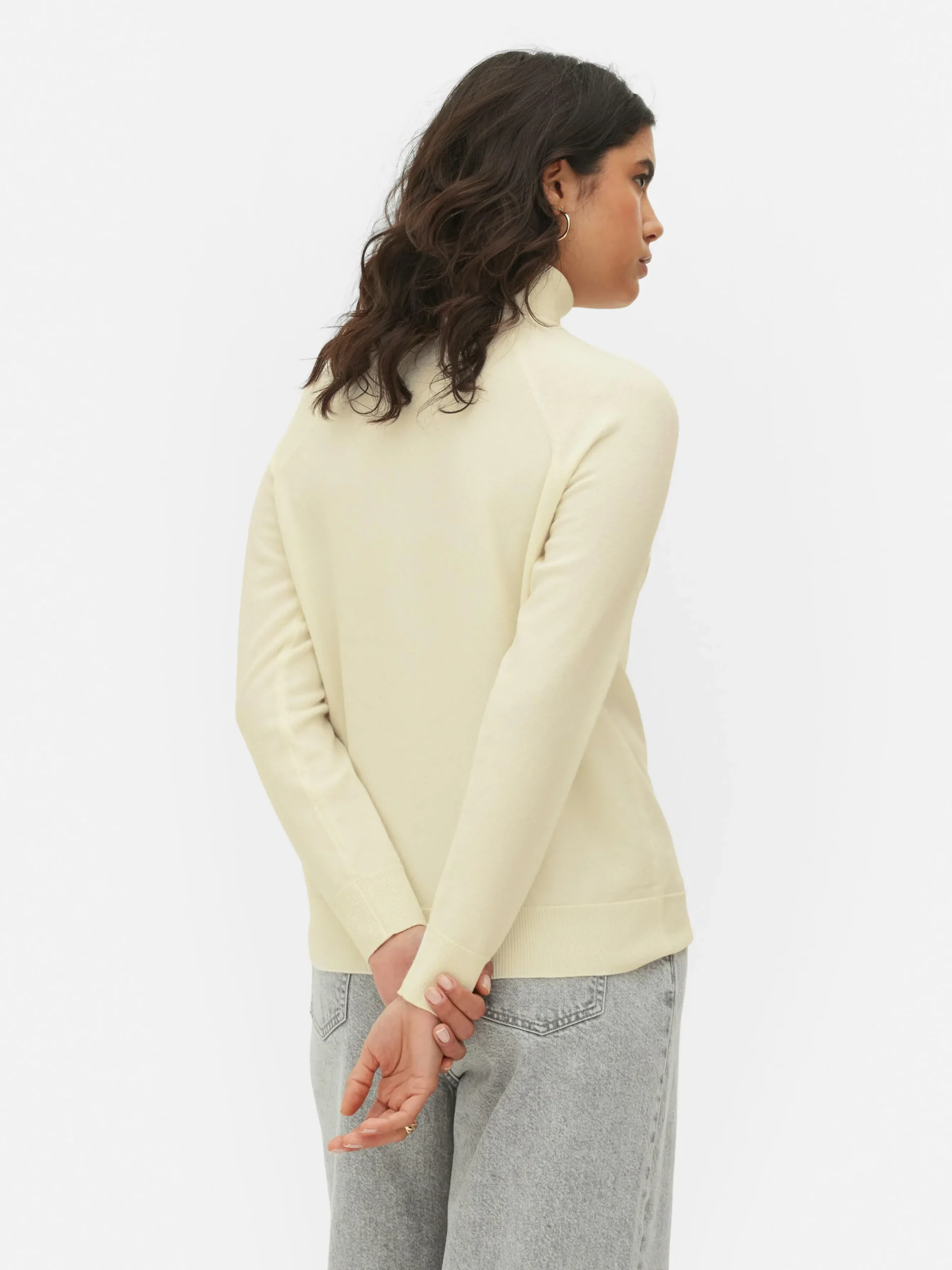 Camiseta De Manga Larga Con Cuello Vuelto