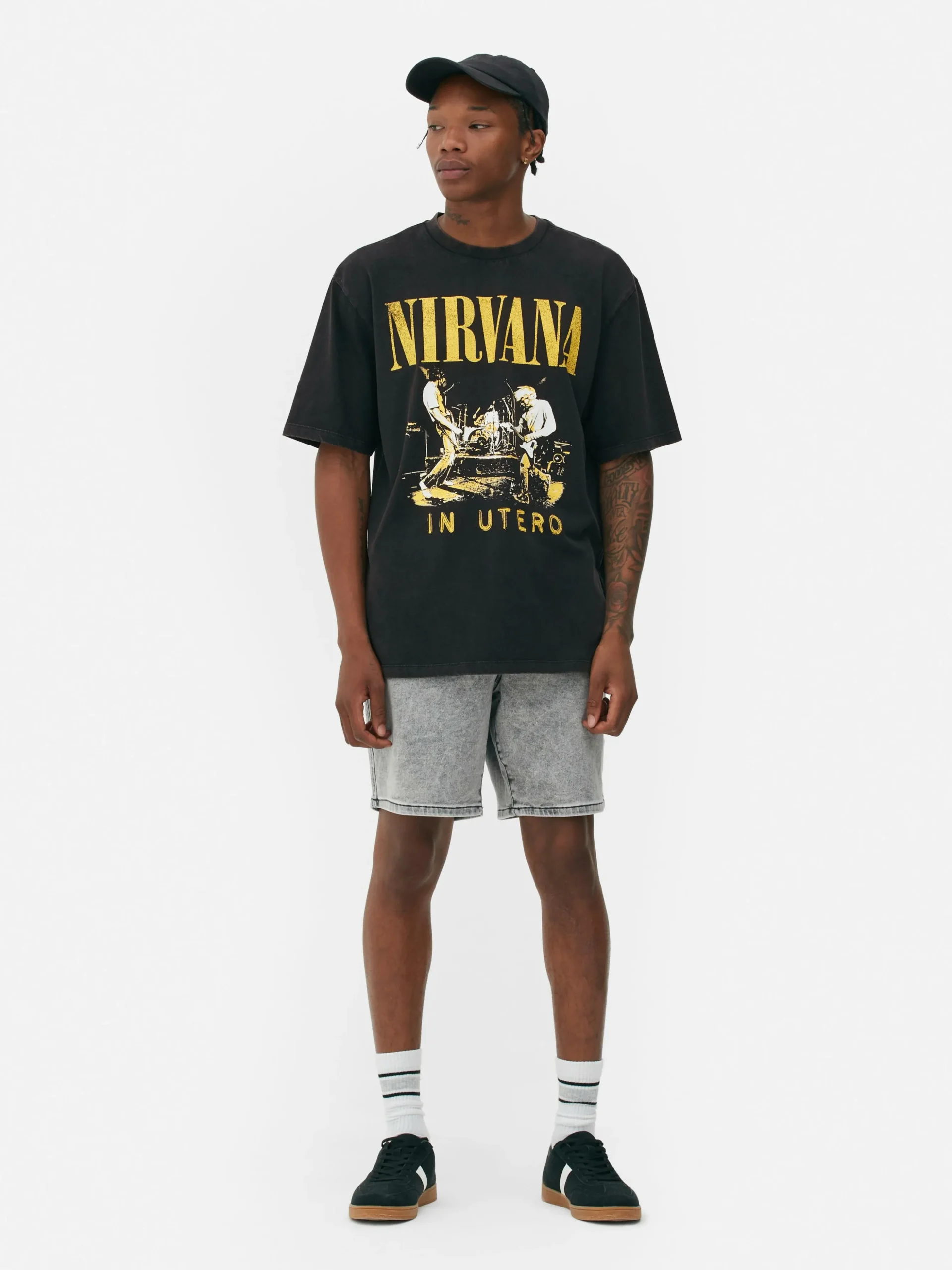 Camiseta De Nirvana Con Efecto Lavado