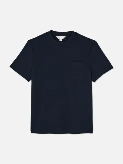 Camiseta De Pijama Otomana Acanalada Con Bolsillo
